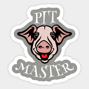 Bbq Pit Boys Pitmasters Pig White Sticker